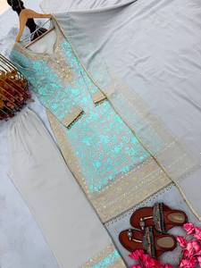 Vestidos y Trajes Salwar Kameez Pakistaníes de Tela Lawn, Nuevas Llegadas de Diseñadores Pakistaníes de Tela Lawn, Ropa India y Pakistaní - Product Image 5