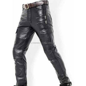 High Quality Motorbike Pants Men Moto Buffalo Leather Protective Gear Riding Motocross Pants Touring Motorbike <b>Trousers</b> - Product Image 5