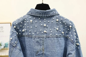 Autumn Winter Vintage Blue Embroidered <b>Denim</b> <b>Jacket</b> Women Loose Short Outerwear Bohemian Cowboy Style Eco-Friendly Big Pockets - Product Image 6