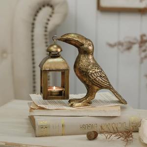 Elegante Linterna con Forma de Pájaro en Latón con Acabado Dorado, Ideal para Regalos de Cumpleaños, Aniversarios, Ocasiones Especiales y Regalos de Agradecimiento - Product Image 2