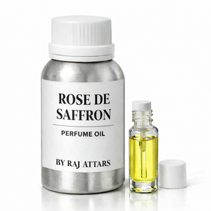 Huile de parfum concentrée (Attar) unisexe de haute qualité, écologique et luxueuse, ROSE DE SAFFRAN 100 grammes, collection Oud, non alcoolisée - Product Image 1