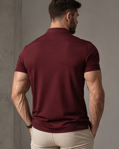 Camiseta Webson para Hombre, Negra, Manga Corta, Tejida en Poliéster/Algodón, con Estampado por Transferencia de Calor, Color Sólido, Transpirable, Estilo Casual Elegante - Product Image 4
