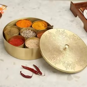 High Quality Masala Storage Case Metal Spice Organizer Multi Compartment <b>Box</b> for Kitchen Seasoning Needs - Product Image 2