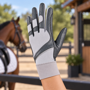 Gants d'équitation d'hiver imperméables et résistants à la chaleur en cuir, vêtements de sport avec protection antidérapante et anti-UV, compatibles avec les écrans tactiles - Product Image 3