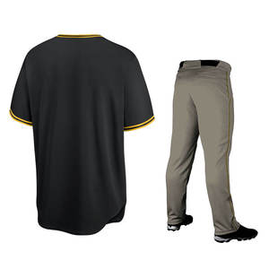 Custom Sublimated Baseball Uniform Set Professional Button <b>Down</b> Jersey Matching <b>Pants</b> for Teams and Clubs - Product Image 2