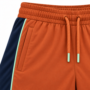 Men's Custom Terracotta Navy Eco-Friendly <b>Waterproof</b> Breathable Performance Style Color Blocked Quick Dry Sport <b>Shorts</b> - Product Image 5