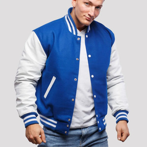 Blouson Bomber Tendance pour Homme en Laine et Cuir – Corps en Laine Premium, Manches en Cuir Véritable, Poignets Côtelés et Boutons Pression – Style Urbain - Product Image 2