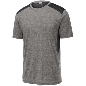 Camiseta de Manga Corta Gris para Hombre, Corte Regular, Secado Rápido, Tejido de Poliéster, Estilo Casual, Cuello Redondo, Diseño Sólido - Product Image 4