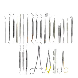 Kit d'instruments manuels de chirurgie parodontale en acier de qualité supérieure, vente en gros, ensemble complet de 16 pièces, incluant des curettes dentaires MOL - Product Image 1