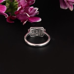 Bague en argent sterling 925 avec cluster de diamants naturels de 0,50 ct, bijoux fins, fournisseur en gros OEM ODM - Product Image 3