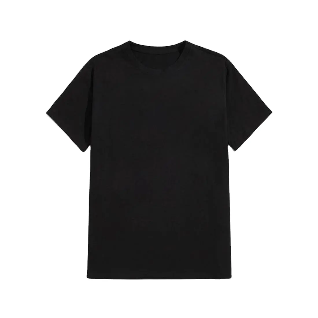 Самая продаваемая черная футболка, рекламная Мужская популярная однотонная черная футболка из 100% хлопка