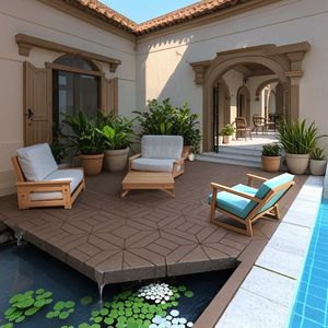 Nuove Piastrelle per Pavimenti a Incastro da 12 Pollici, Facili da Installare, per Interni/Esterni, Patio - Installazione Rapida - Product Image 3
