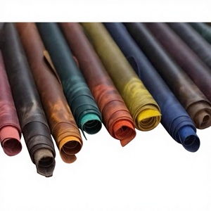 High Quality Polished Windproof Cowhide Ostrich Crunch <b>Leather</b> <b>Sheet</b> Split <b>Leather</b> Craft Home Decor Shoe Accessories Indian - Product Image 3