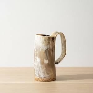 Taza Vikinga de Cuerno de Vaca Natural Blanco de la Mejor Calidad, Auténtica Jarra Medieval de Cuerno de Buey para Cerveza, Sidra y Vino - Product Image 4