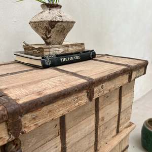 Mesa Consola Rústica de Madera de Olmo Antigua, Hecha a Mano, Reciclada, para Entrada, Aparador, Mueble de Sala de Estar Estilo Wabi Sabi - Product Image 3