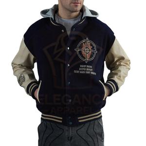 Bon fournisseur avec son propre logo très vendu vêtements d'hiver chauds pour l'extérieur régulier léger duvet College Baseball Varsity Jackets - Product Image 5