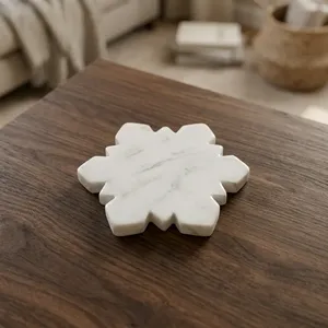 Juego de Posavasos de Mármol Hechos a Mano de Lujo Clásico, Piedra Natural, Resistentes al Agua y al Calor, para Hogar, Cocina y Oficina - Product Image 5