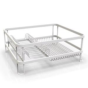 Organizador de platos de acero inoxidable de alta capacidad con ranuras dedicadas para platos y tazones - Product Image 1