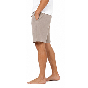Shorts en maille gaufrée pour hommes, taille élastique, décontractés, pour la gym, séchage rapide, tissu texturé doux, conception personnalisée, OEM, marque privée - Product Image 4