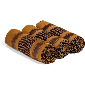 Pañuelo táctico árabe Keffiyeh para exteriores, Shemagh árabe para hombres y mujeres, protectores de cuello, hiyab musulmán, pañuelo táctico multifunción - Product Image 4