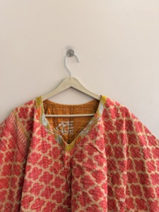 Traditional Indian <b>Poncho</b> <b>Top</b> For Women Kantha Handmade Hippie <b>Top</b> - Product Image 3