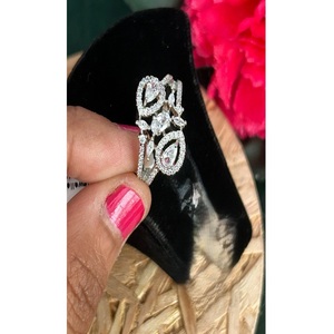 Charming Premium Quality Silver & Gold Plated <b>Adjustable</b> <b>Ring</b> For Women Wedding Wear Beautiful Collection - Product Image 1