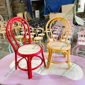 Silla de ratán moderna ecológica hecha a mano para niños, asientos cómodos y elegantes sostenibles para dormitorio al aire libre/uso en la cocina - Product Image 2