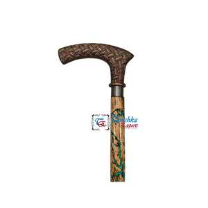 Bâton de marche d'extérieur unisexe en aluminium et bois, design ergonomique nautique, bois massif naturel, luxe vintage européen, 600g - Product Image 6