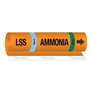 Marcador de Tuberías Flexible para Refrigerantes y Productos Químicos Brady LSS VAP Ammonia Low - Product Image 3