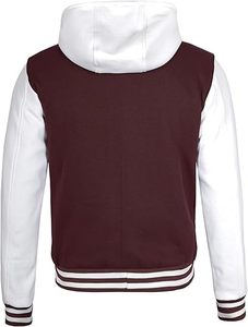 Sudadera con Capucha de Fabricante OEM, Chaqueta Varsity Tipo Bomber con Letras, Sublimación de Poliéster, Sudadera Colorida para Hombre - Product Image 3