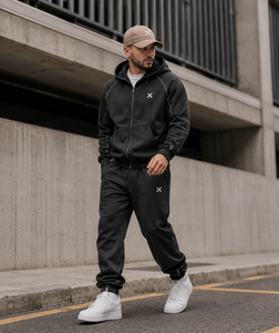 Conjunto Deportivo con Capucha para Hombre X Sports City, Poliéster y Algodón, Cierre Completo, Estilo Casual Urbano, para Otoño, con Bolsillos Laterales, Corte Regular - Product Image 3