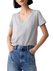 T-shirt femme col en V STELLAR Easy Care, 100% doux pour la peau, manches courtes, coupe régulière, décontracté, pour le bureau, idéal pour l'été - Product Image 3