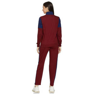 Ropa deportiva de algodón para mujer, chándal de color sólido con cremallera, traje de entrenamiento para gimnasio, conjunto cómodo de dos piezas para yoga y ejercicio. - Product Image 3