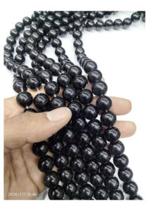 Piedras Preciosas Naturales Sueltas, Redondas, Semipreciosas, Cuentas de Obsidiana Negra Lisa, Ágata Mirani de Rajasthan, Tema Amor - Product Image 3