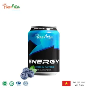 Boissons énergisantes Stubby Can originales de 330ml de la marque Interfresh Options OEM et ODM de haute qualité du Vietnam