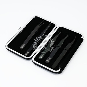 Stainless Steel Lash Tweezers for Eyelash Extensions Volume Tip Isolation No-Slip Grip Classic Lashes Customizable Private Label - Product Image 1