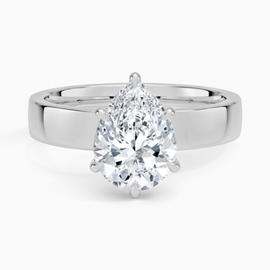 Anillo Sencillo de Plata de Ley 925 con Moissanita en Forma de Pera, Joyería Clásica para Novia, Regalo de Aniversario para Mujer - Product Image 1