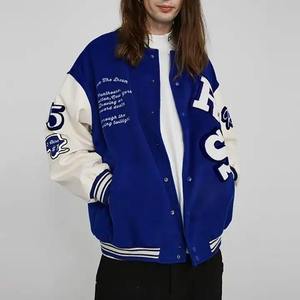Blouson universitaire en laine pour homme OEM Premium, broderie hiver, patch hip-hop, style baseball, vente en gros usine - Product Image 3