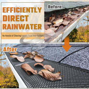 6 بوصة X ft قفل في مزراب حراس دائم الصلب شاشات ورقة شبكة صغيرة المزراب K-نمط ، أسود ، 40 حزمة - Product Image 4