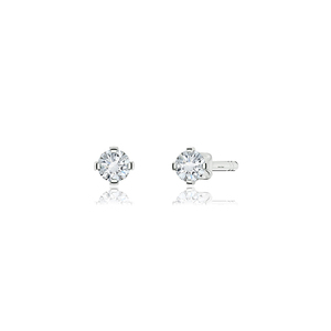 Best 925 Sterling <b>Silver</b> Fine Jewelry Stone White Topaz Cut Butterfly Lock <b>Stud</b> <b>Earring</b> Prong Setting Pack 5 Wedding Engagement - Product Image 2