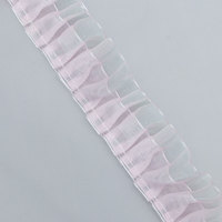 Ruban plissé en organza transparent pastel avec volants pour la confection de robes, la décoration de mariages et les loisirs créatifs (vente en gros)