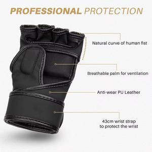 Gants de sparring MMA pour enfants, équipement de protection pour l'entraînement de boxe, gants de sparring sans doigts en PVC respirant et absorbant l'humidité - Product Image 2