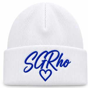 Gorro de Invierno Personalizado para Mujer de Sigma Gamma Rho, con Logotipo Bordado, Tejido Cálido, Estilo Griego - Product Image 1