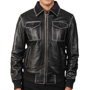 Fabricant professionnel de vestes d'hiver en cuir véritable pour hommes, vestes en cuir sur mesure de haute qualité pour hommes, prix de gros. - Product Image 5