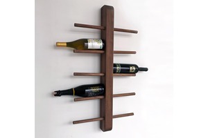 Elegante botellero de madera para montar en la pared, ideal para salsas, aceites y vino, organizador de encimera que ahorra espacio, procedente de la India. - Product Image 6