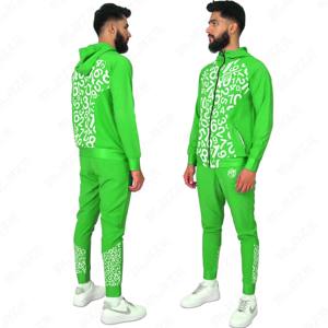 Chándales Unisex con capucha elegantes de 2 piezas transpirables de secado rápido chándal de poliéster con estampado de conteo de cremallera completa cómodo personalizado - Product Image 2