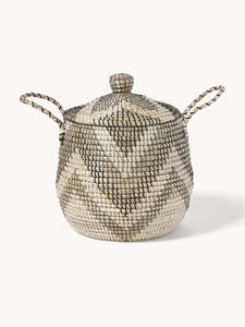 Natural Rattan Storage <b>Basket</b> With Handles Bowl Shape Rustic Multi-Purpose Decorative <b>Basket</b> for Home Organizing - Product Image 3