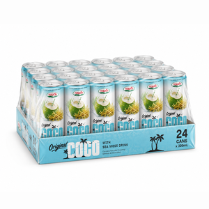 Fabricante de Bebidas de Musgo Marino, Agua de Coco Original Lista para Beber, Venta al por Mayor, 24 Latas x 320mL, Baja en Carbohidratos, Sin Azúcar - Product Image 1