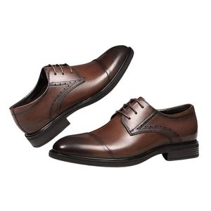 Chaussures décontractées en cuir pour hommes, à bout rond, confortables et modernes, pour un style de vie actif, vente en gros, distribution mondiale - Product Image 2