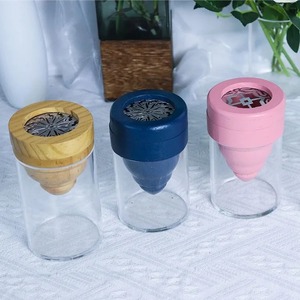 Frasco Difusor de Vidrio Transparente con Tapa de Madera o Resina, a Prueba de Niños y Hermético, para Aromaterapia - Product Image 3